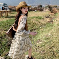 现货【2024】中式淑女马甲二件套连衣裙199