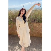 现货【2024仙女款】镂空连衣裙马甲拼接199