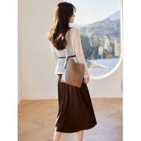 慵懒风两件套套装2024春季新款美拉德宽松针织衫吊带裙时尚套装