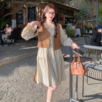 现货【2024】马甲二件套连衣裙中式淑女199