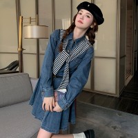 现货【2024】牛仔连衣裙中长款含披肩199