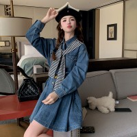 现货【2024】牛仔连衣裙中长款含披肩199