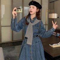 现货【2024】牛仔连衣裙中长款含披肩199
