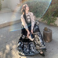 现货【2024】两件套新中式淑女百褶连衣裙19