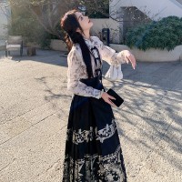 现货【2024】两件套新中式淑女百褶连衣裙19