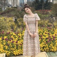 现货老短袖碎花连衣裙女062档口2353款