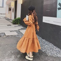 【新款现货】大裙摆甜美复古连衣裙2302