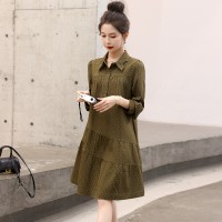 2024年春季时尚潮流碎花拼接小众连衣裙
