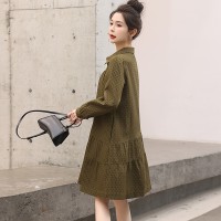 2024年春季时尚潮流碎花拼接小众连衣裙
