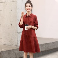 2024年春季时尚潮流碎花拼接小众连衣裙
