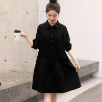 2024年春季时尚潮流碎花拼接小众连衣裙