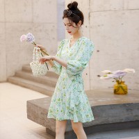 潮流简约气质碎花连衣裙155