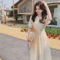 【现货2024】新面料夏季菠萝花小清新连衣裙199