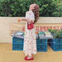 碎花日系连衣长裙199