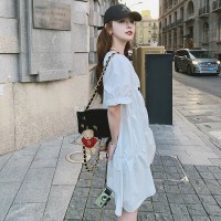 小短裙设计款有弹力宽松连衣裙