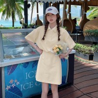 现货夏货买家秀假两件小个子连衣裙卫衣裙202A