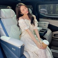 夏季现货性感一字肩仙女裙绣花旅游连衣裙202A