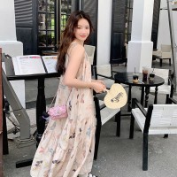 新款夏装蝴蝶印花度假沙滩裙连衣裙浙宝B2楼239