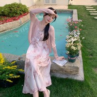 碎花连衣裙两件套B01