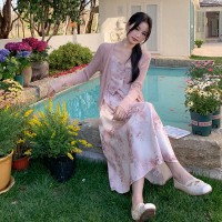 碎花连衣裙两件套B01