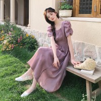 现货6色4码新款时尚收腰气质连衣裙H860