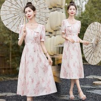 2024年夏季盘扣新中式连衣裙