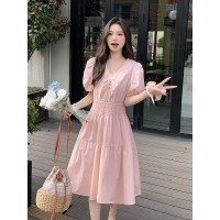 2024夏装女款棉布高档连衣裙