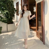 夏装现货韩版泡泡袖甜美仙女裙旅游连衣裙202A