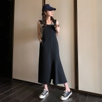 现货24夏新款开叉鱼尾连衣裙背带裙207