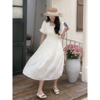 现货－夏季新款法式甜美收腰显瘦连衣裙332