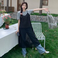 时尚淑女活泼气质吊带连衣裙155