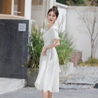 《现货高质48H发》新中式盘扣连衣裙