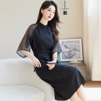 新中式连衣裙女新款夏季高端复古气质改良版日常可旗袍裙女