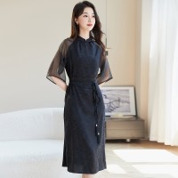 新中式连衣裙女新款夏季高端复古气质改良版日常可旗袍裙女