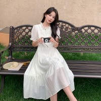 现货2024夏装新款新中式G风长款连衣裙865