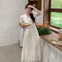 现货2024夏装新款新中式G风长款连衣裙868