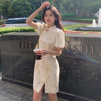 现货2024年夏季新款古典优雅风新中式盘扣系列旗袍连衣裙