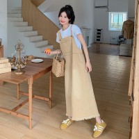 现货夏季新款流苏背带裙6329