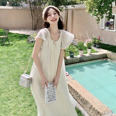 <!--现货夏季新款飞飞袖显瘦仙女裙连衣裙6332-->