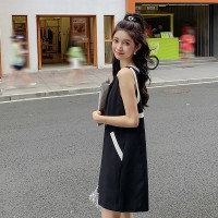 现货数据好夏季新款拼接背心裙连衣裙8602