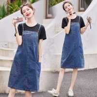2024年夏季休闲/淑女新款韩版显瘦假两件连衣裙