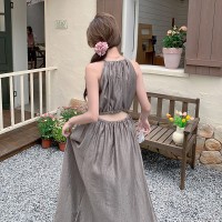 2b143新款现货披肩吊带夏季花色连衣裙9073