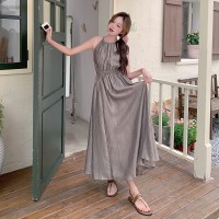2b143新款现货披肩吊带夏季花色连衣裙9073