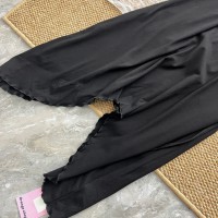 美人骨桑情万种盘扣蒸尾针织细带收腰不规则连衣裙长袖新中式