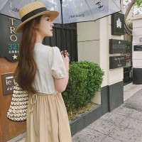 假两件连衣裙轻奢立体打印新面料199
