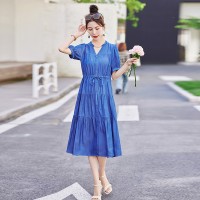 【夏季女装新款】时尚洋气天丝牛仔连衣裙B2