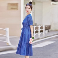 【夏季女装新款】时尚洋气天丝牛仔连衣裙B2
