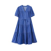 【夏季女装新款】时尚洋气天丝牛仔连衣裙B2