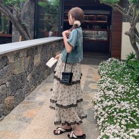 （现货）.蕾丝蛋糕裙新中式2件套207