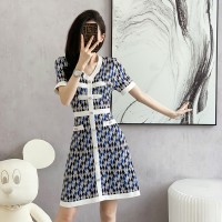小香风针织连衣裙女夏2024新款法式气质复古小个子高级感裙子
